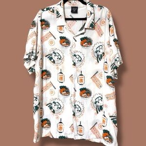 Naruto casual short sleeve 2002 MASASHI KISHIMOTO anime shirt men's size XL